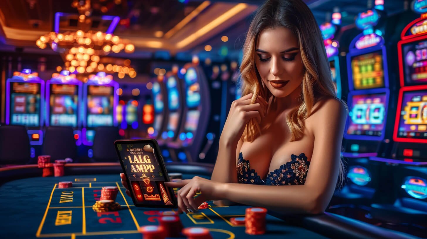 Casino section with slots and live dealer games on okbet login